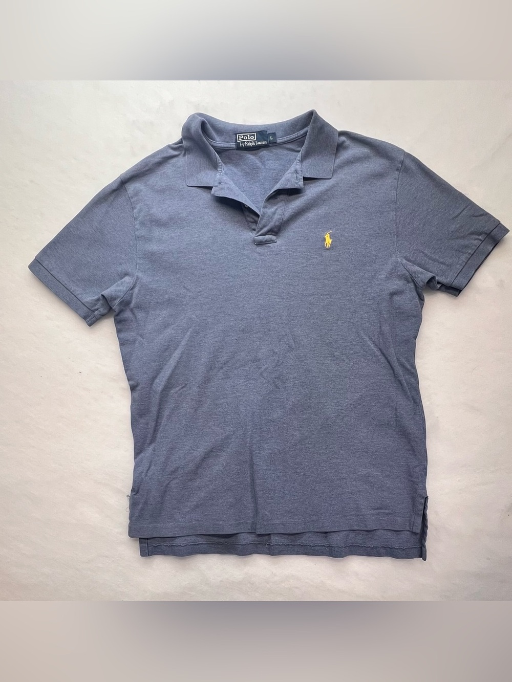 Polo Ralph Lauren Mens Blue Short Sleeve Polo Shirt Classic Fit L